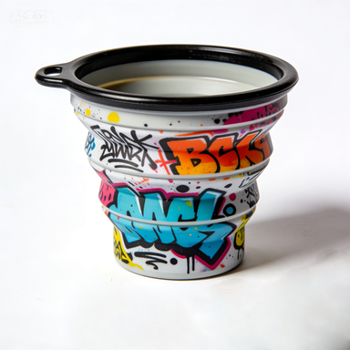 Urban Graffiti Collapsible Pet Water Bowl