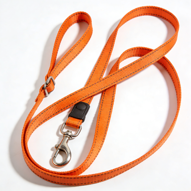 Reflective Orange Nylon Dog Leash