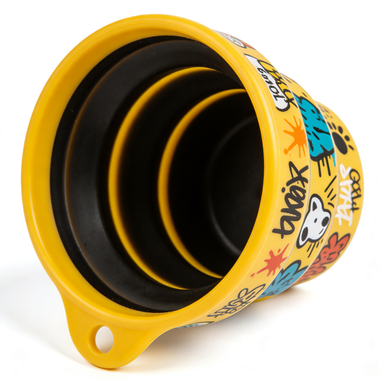 Graffiti Art Foldable Pet Travel Water Bowl