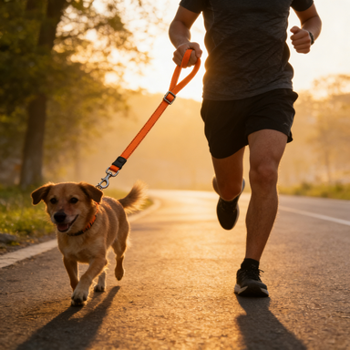 Reflective Orange Nylon Dog Leash