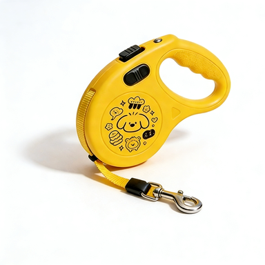 Yellow Cartoon Dog Retractable Leash