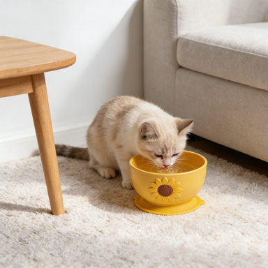Sunflower Yellow Pet Bowl