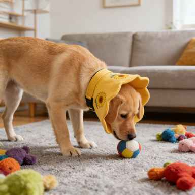 Sunflower Print Soft Pet Collar