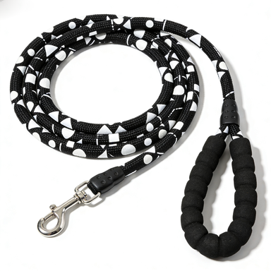 Braided Pattern Dog Leash with Padded Handle