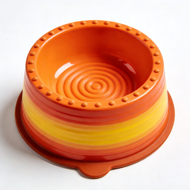 Retro Striped Anti-Skid Pet Bowl