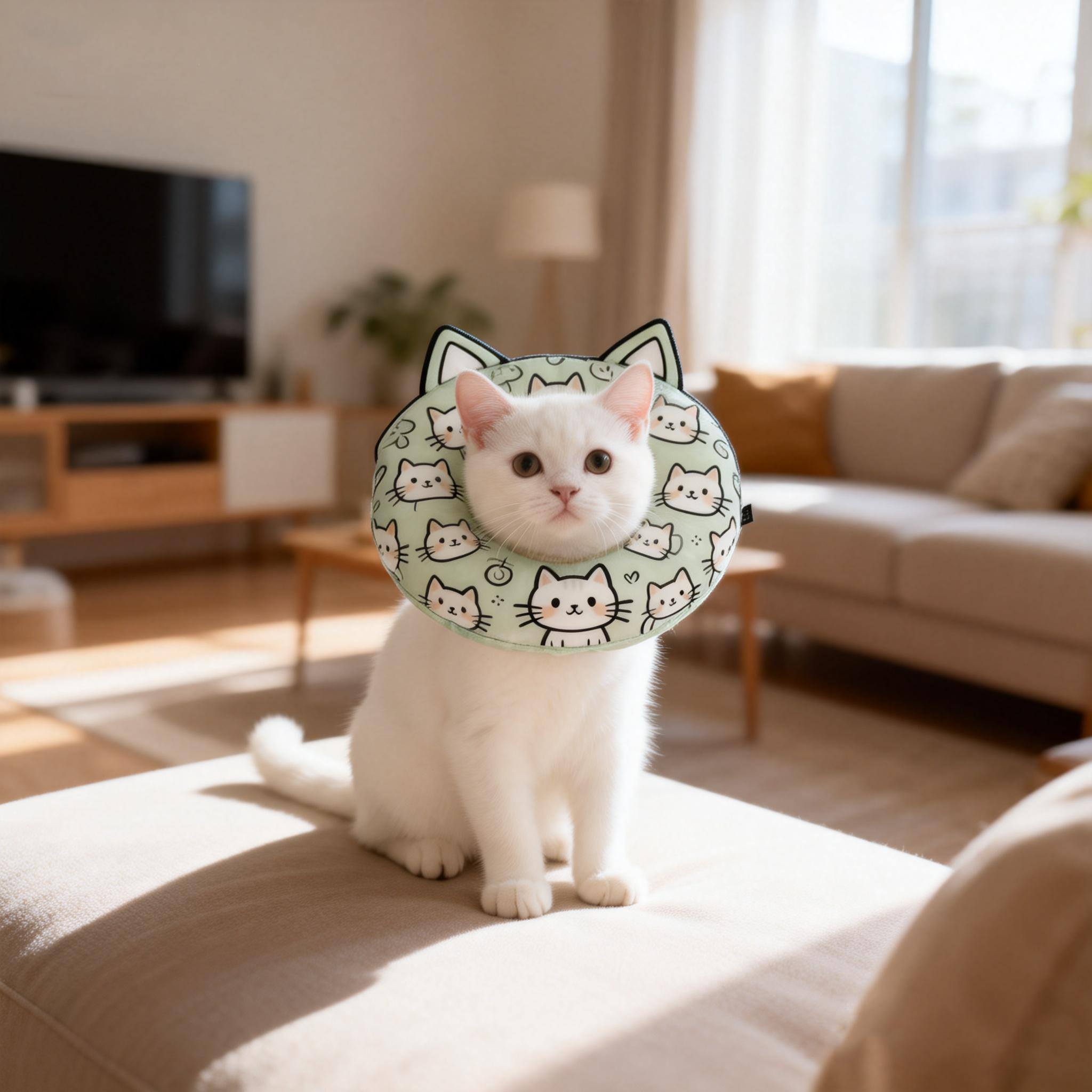 Mint Green Cat Ear Elizabeth Collar